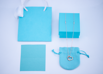 [Stellar jewels]OPEN HEART PEDANT PINK GOLD NECKLACE