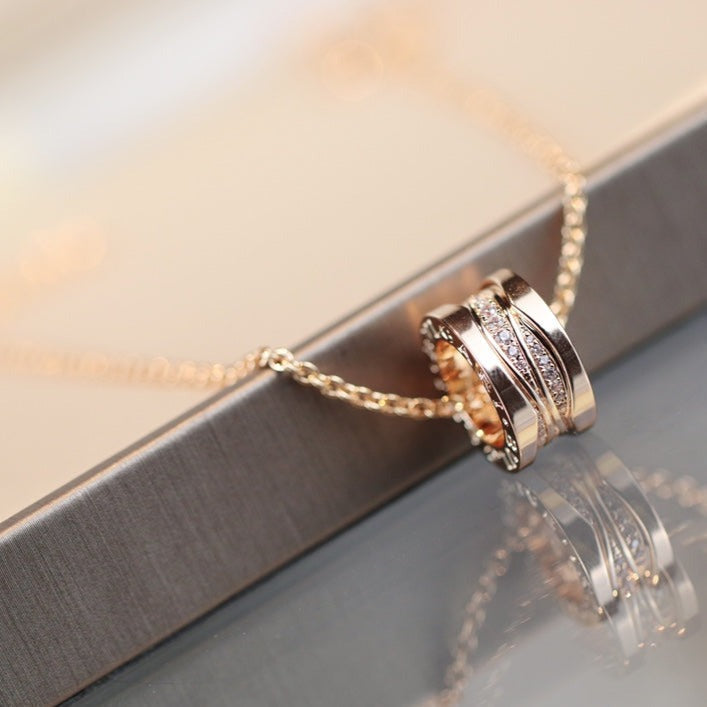 [Stellar Jewelry]ZERO 1 PINK GOLD DIAMOND NECKLACE