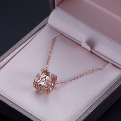 [Stellar Jewelry]ZERO 1 PINK GOLD DIAMOND OPEN NECKLACE