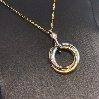 [Stellar Jewelry]TRINITY  NECKLACE 1 DIAMOND