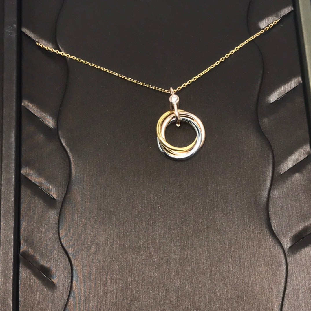 [Stellar Jewelry]TRINITY  NECKLACE 1 DIAMOND