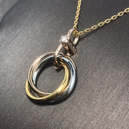 [Stellar Jewelry]TRINITY  NECKLACE 1 DIAMOND