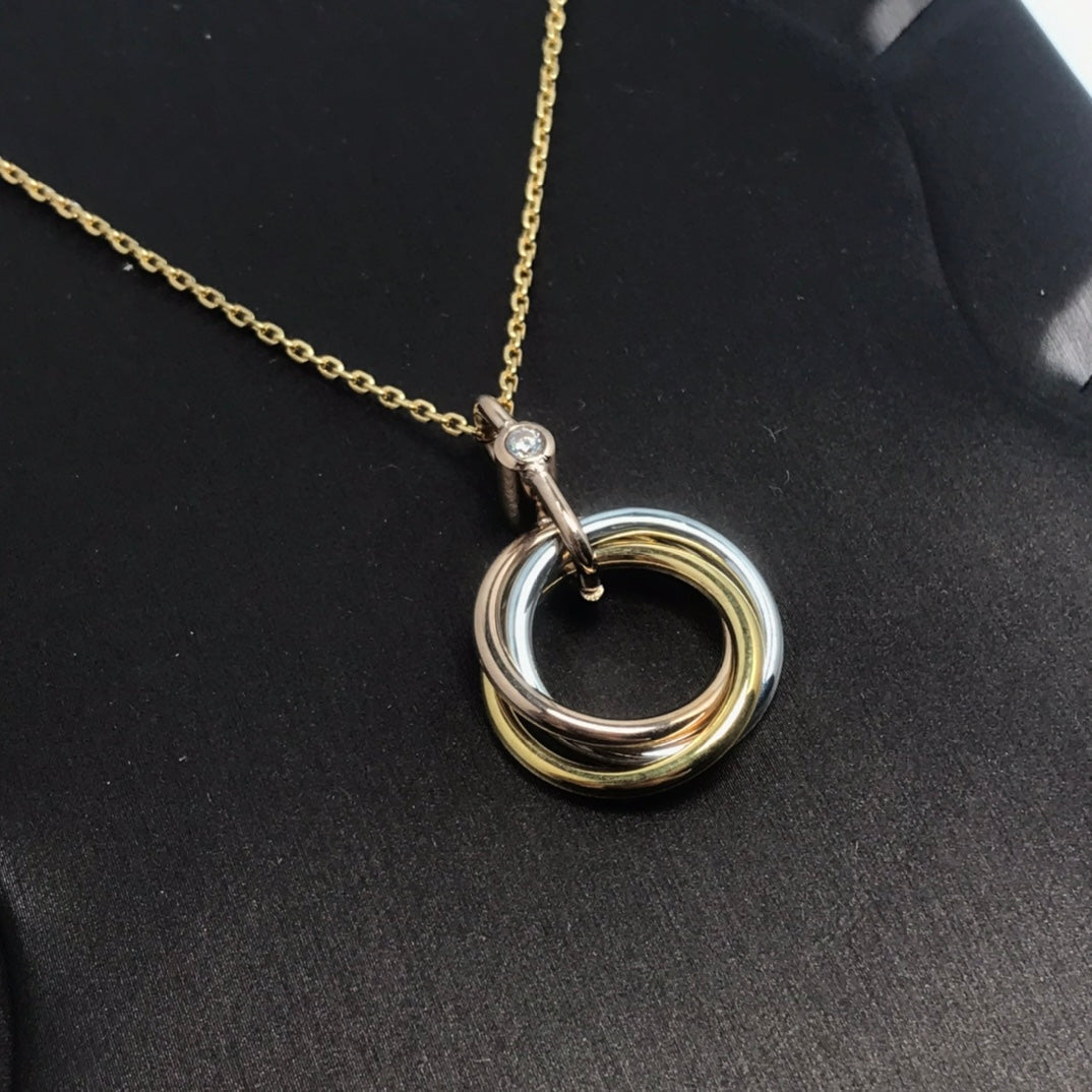 [Stellar Jewelry]TRINITY  NECKLACE 1 DIAMOND