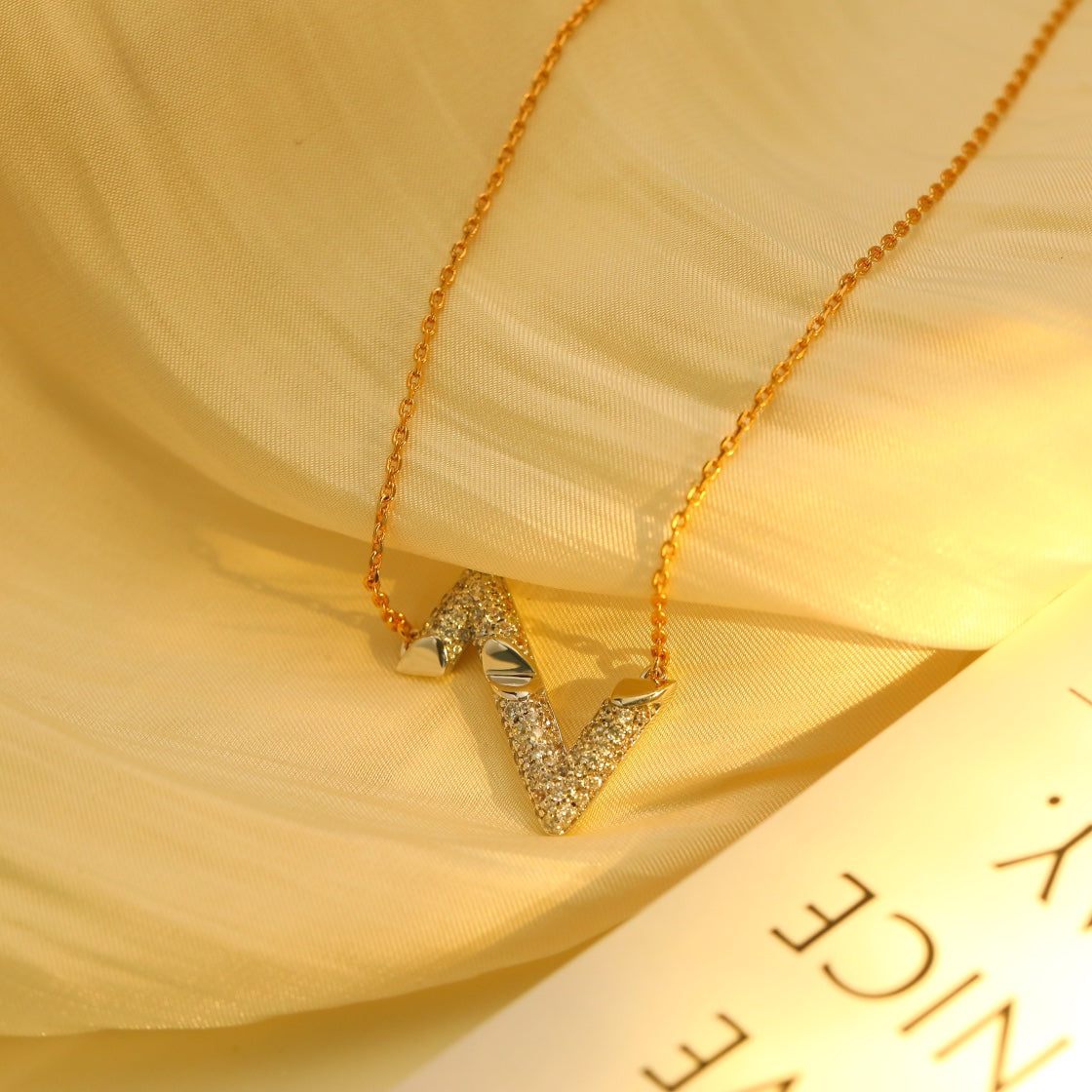 [Stellar Jewelry]VOLT SILVER DIAMOND PEDANT NECKLACE