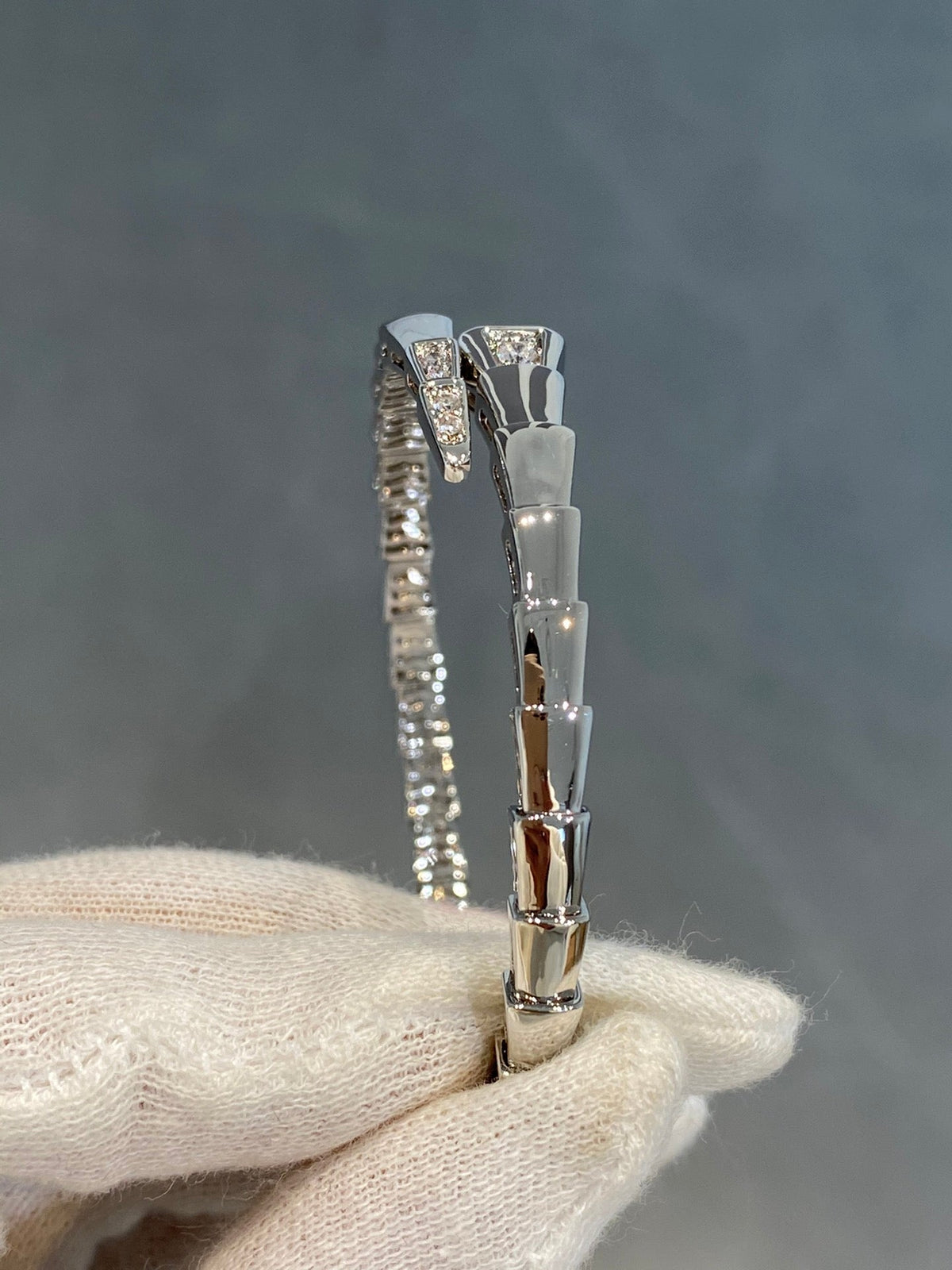 [Stellar Jewelry]SERPENTI BRACELET DIAMONDS SILVER