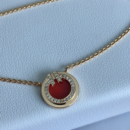 [Stellar jewels]T DIAMOND CIRCLE PEDANT NECKLACE
