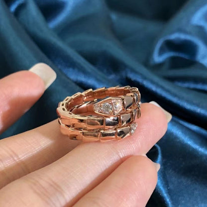 [Stellar Jewelry]SERPENTS DOUBLE ROW DIAMOND RING