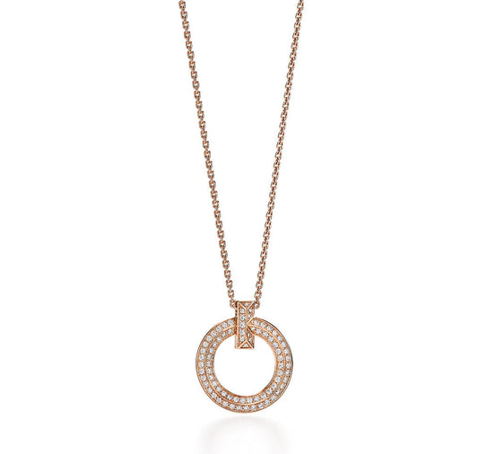 [Stellar jewels]T CIRCLE PEDANT DIAMOND NECKLACE