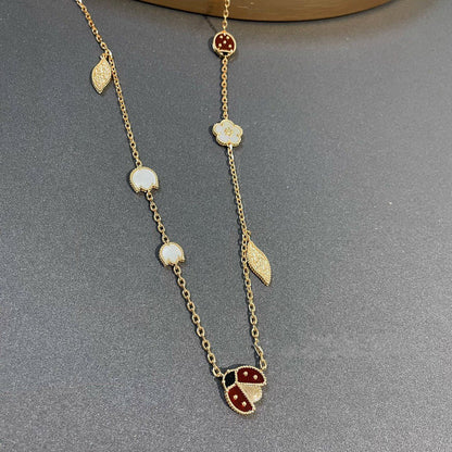[Stellar Jewelry]LUCKY SPRING 15 MOTIFS GOLD NECKLACE