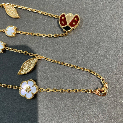 [Stellar Jewelry]LUCKY SPRING 15 MOTIFS GOLD NECKLACE