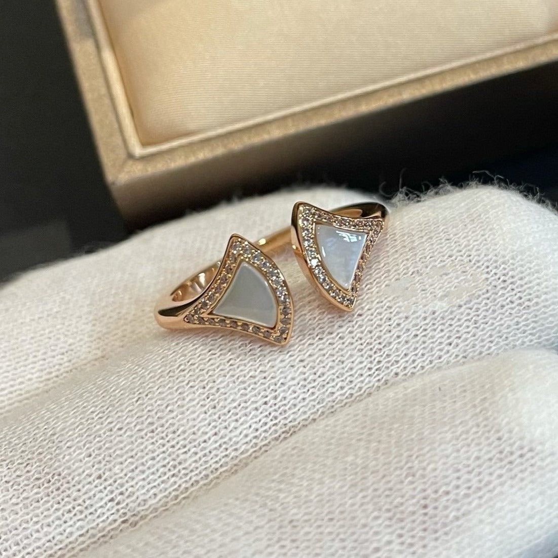[Stellar Jewelry]DREAM MOP DIAMOND OPEN RING