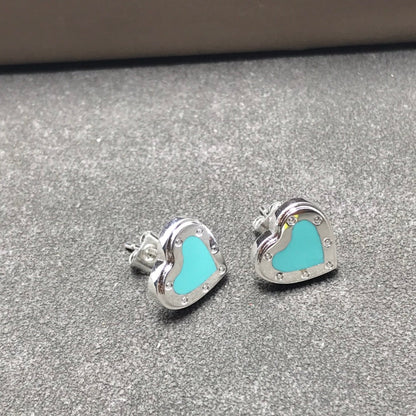 [Stellar jewels]HEART STUD SILVER EARRINGS
