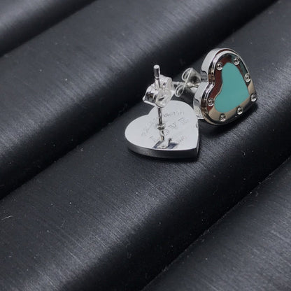 [Stellar jewels]HEART STUD SILVER EARRINGS