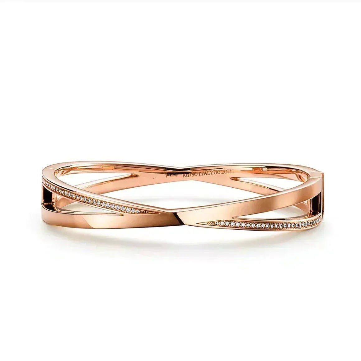 [Stellar jewels]NARROW HINGED BANGLEIN WITH DIAMONDS SMALL