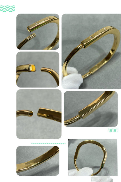 [Stellar jewels]LOCK BRACELET 8 DIAMOND