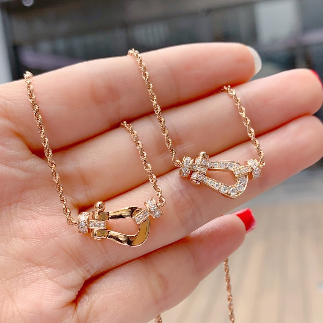 [Stellar Jewelry]FORCE 10 PINK GOLD DIAMOND NECKLACE