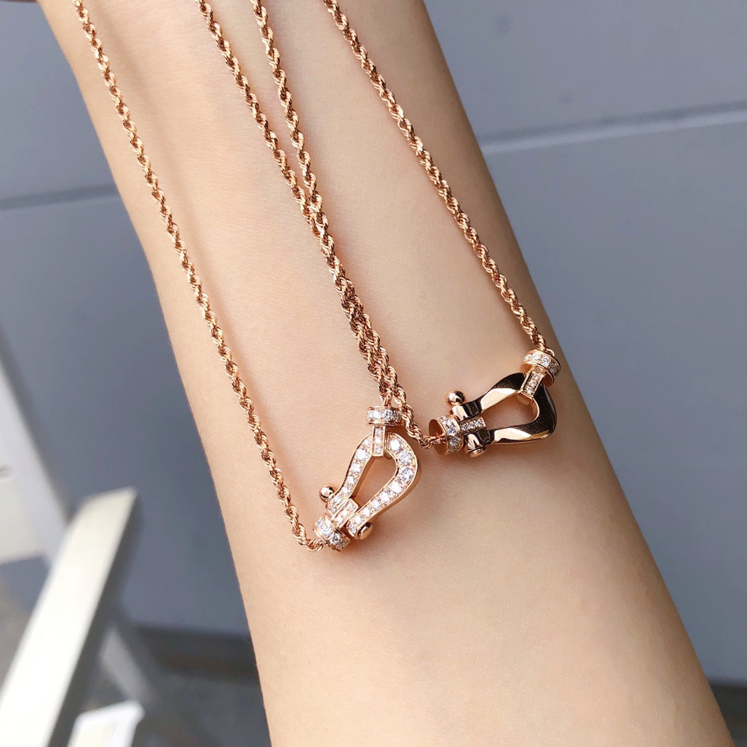 [Stellar Jewelry]FORCE 10 PINK GOLD DIAMOND NECKLACE