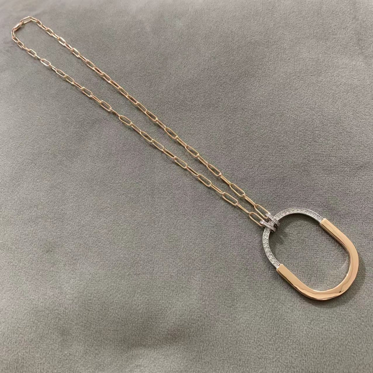 [Stellar jewels]LOCK DIAMOND NECKLACE