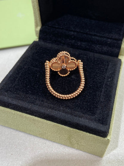 [Stellar Jewelry]CLOVER RIVERSIBLE ROSE GOLD RING