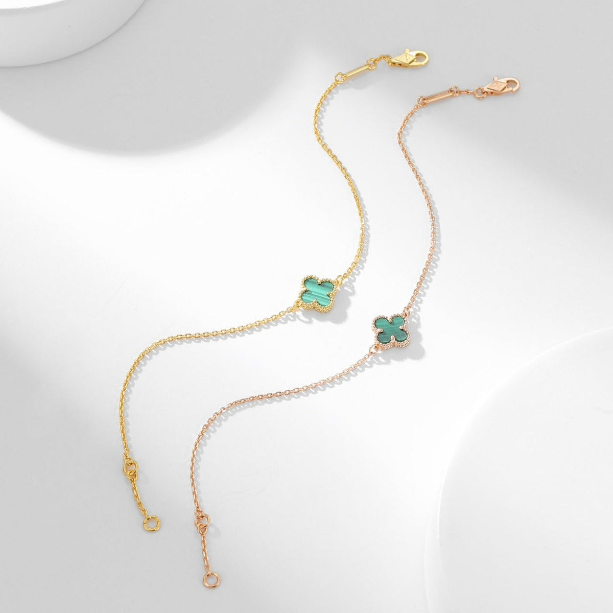 [Stellar Jewelry]CLOVER BRACELET MALACHITE 1 MOTIF