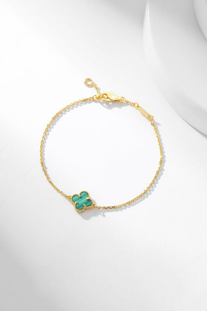 [Stellar Jewelry]CLOVER BRACELET MALACHITE 1 MOTIF