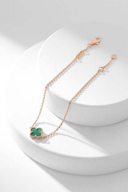 [Stellar Jewelry]CLOVER BRACELET MALACHITE 1 MOTIF
