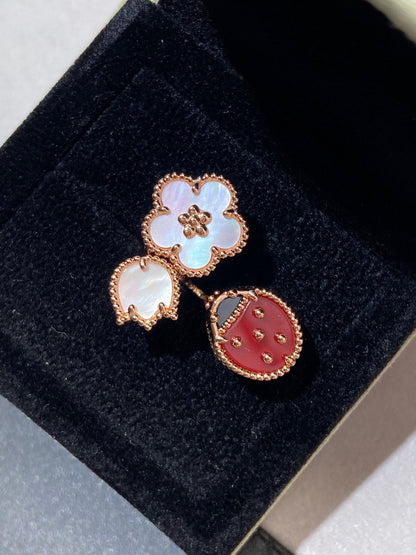 [Stellar Jewelry]LUCKY 3 MOTIF ROSE GOLD RING