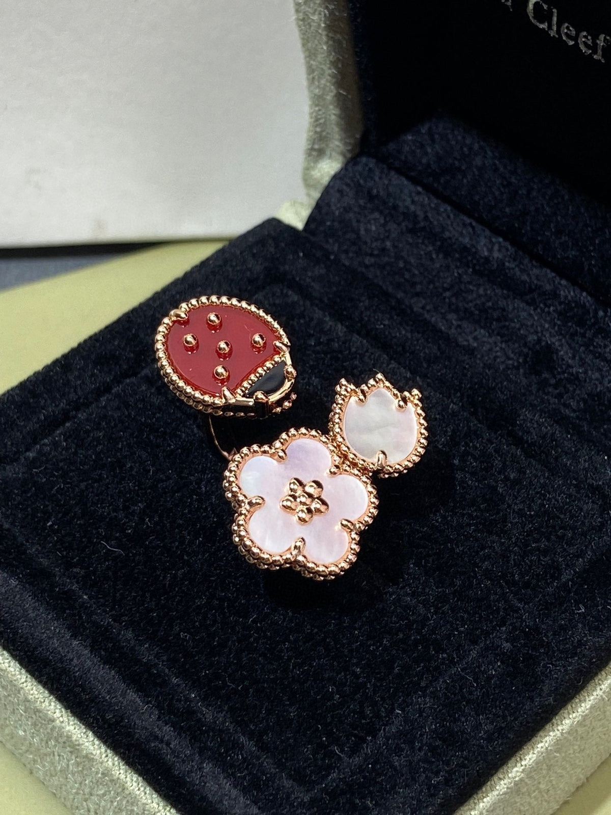 [Stellar Jewelry]LUCKY 3 MOTIF ROSE GOLD RING
