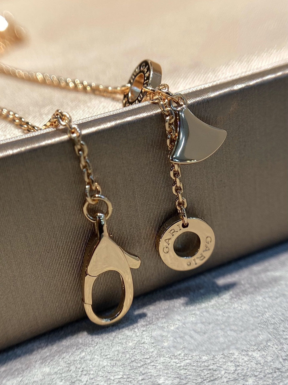[Stellar Jewelry]DREAM MOP DIAMOND PAVED PINK GOLD NECKLACE
