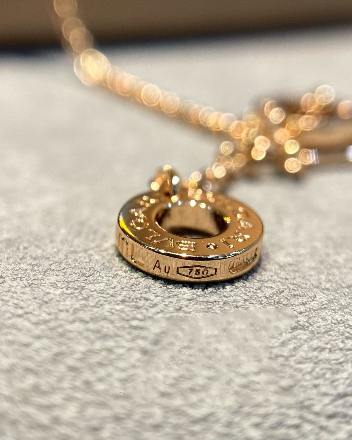 [Stellar Jewelry]DREAM MOP DIAMOND PAVED PINK GOLD NECKLACE