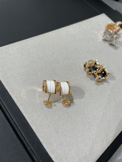 [Stellar Jewelry]ZERO 1 PINK GOLD CERAMIC EARRINGS