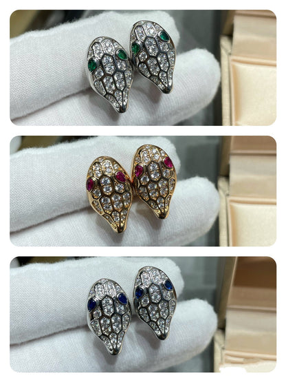[Stellar Jewelry]SERPENT DIAMOND STUD EARRINGS