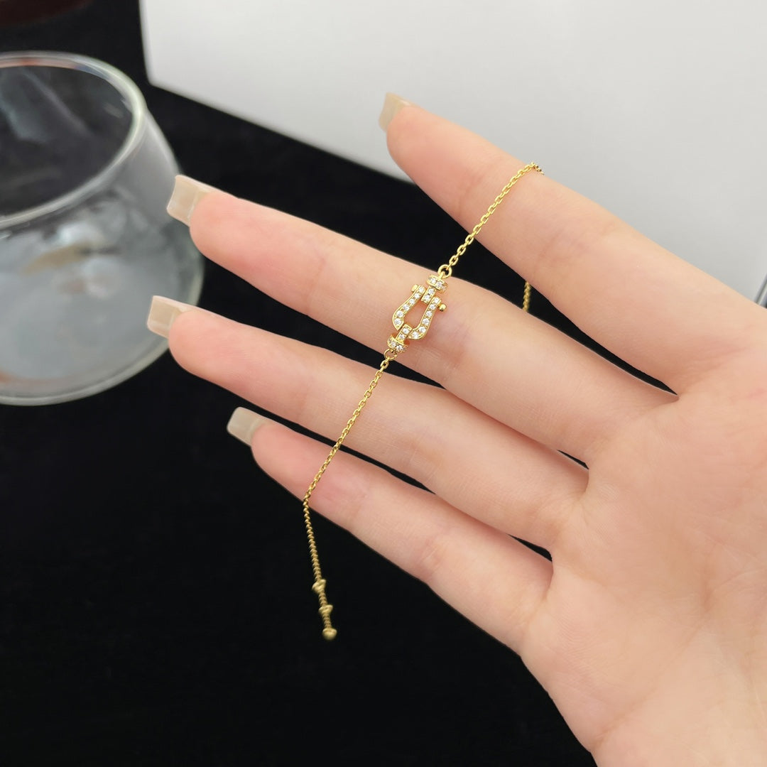 [Stellar Jewelry]FORCE 10 FULL DIAMOND BUCKLE CHAIN LINK MINI MODEL