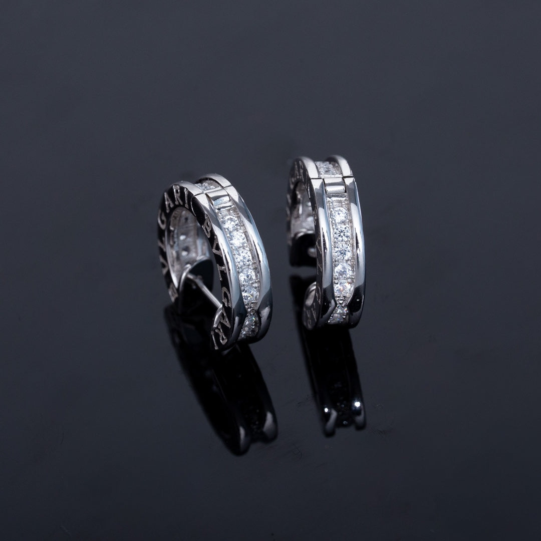 [Stellar Jewelry]ZERO 1 MINI SILVER DIAMOND EARRINGS