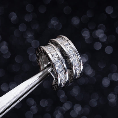 [Stellar Jewelry]ZERO 1 MINI SILVER DIAMOND EARRINGS