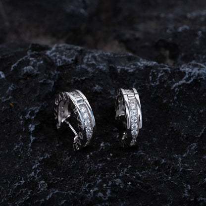 [Stellar Jewelry]ZERO 1 MINI SILVER DIAMOND EARRINGS