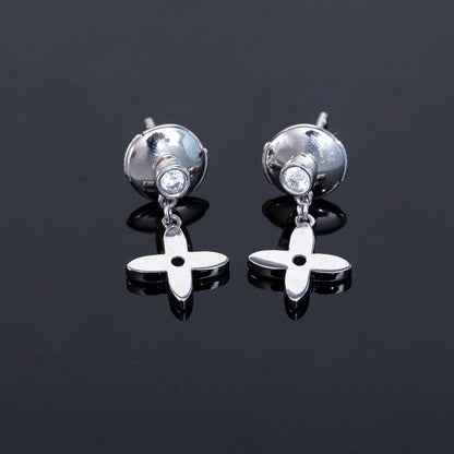 [Stellar Jewelry]VIDYLLE SILVER DIAMOND MINI DROP EARRINGS