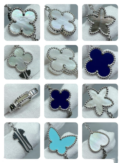 [Stellar Jewelry]LUCKY CLOVER SILVER 11 MOTIF NECKLACE