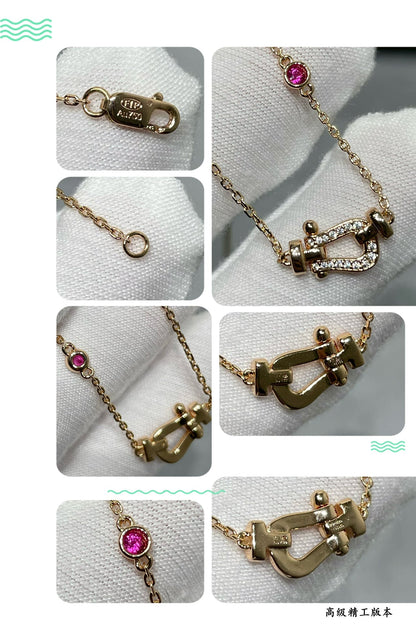 [Stellar Jewelry]FORCE 10 DIAMOND PINK GOLD NECKLACE