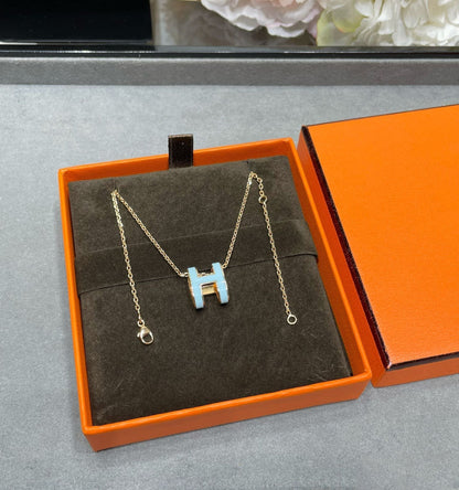 [Stellar Jewelry]POP H SKY BLUE NECKLACE