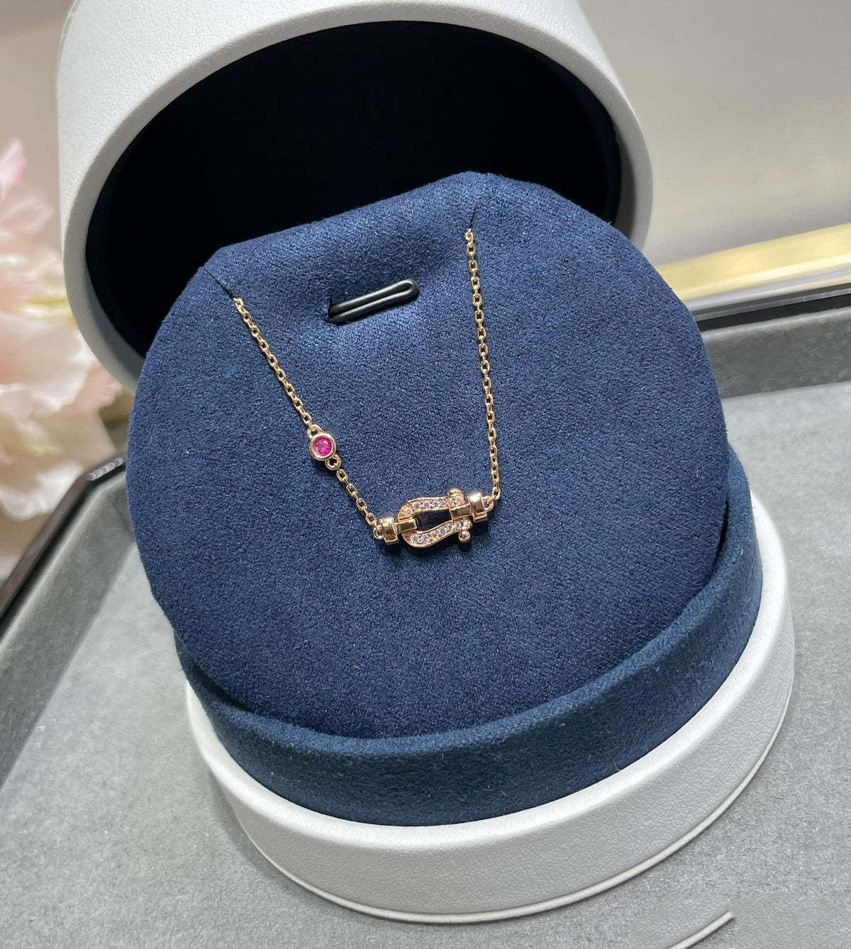 [Stellar Jewelry]FORCE 10 DIAMOND CHAIN LINK PINK GOLD BRACELET