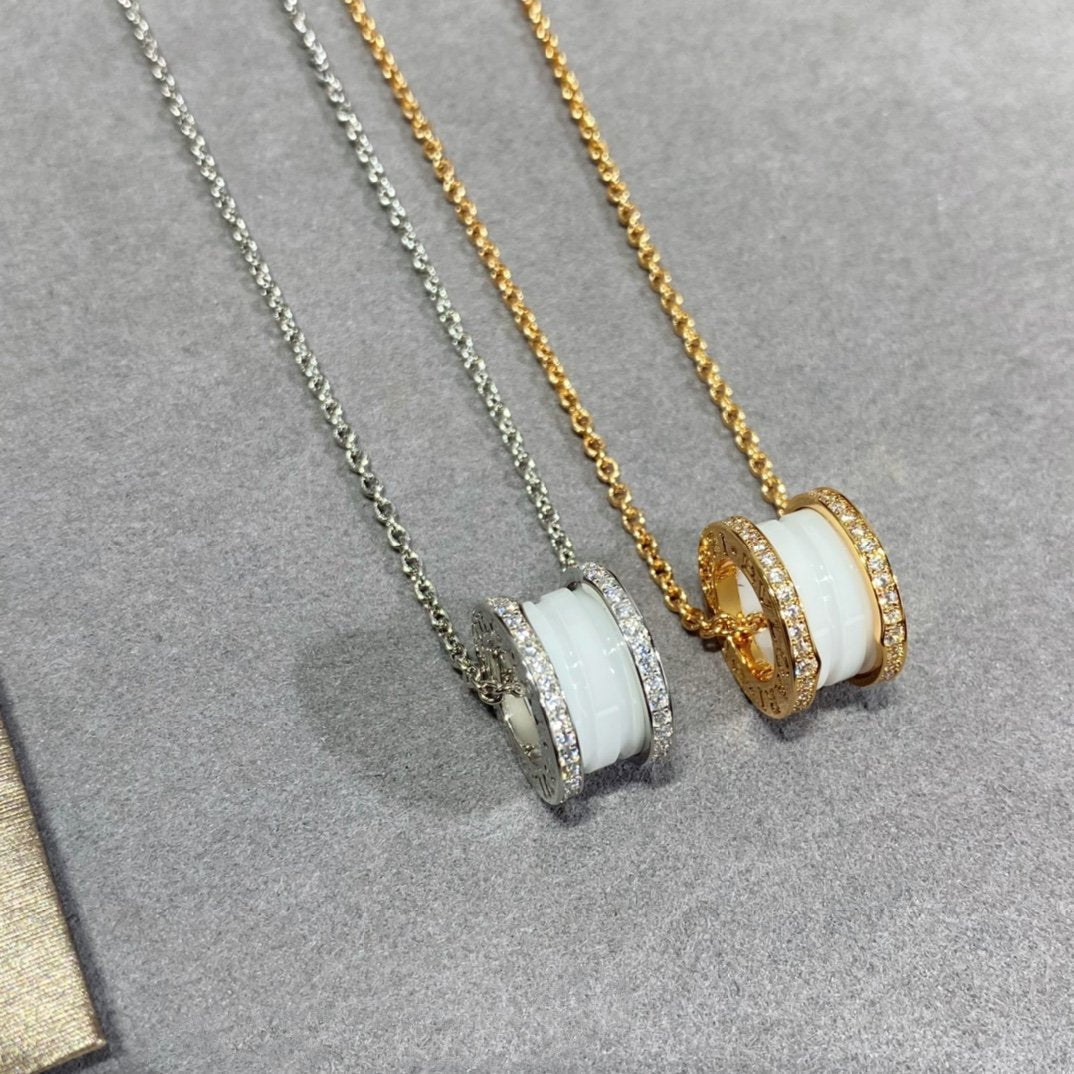 [Stellar Jewelry]ZERO 1 DIAMOND CERAMIC NECKLACE