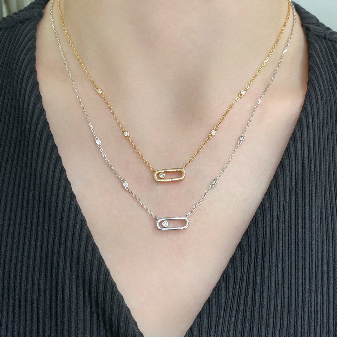 [Stellar Jewelry]MOVE UNO DIAMOND NECKLACE