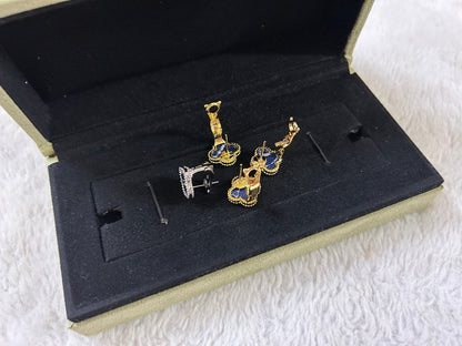 [Stellar Jewelry]CLOVER PIETERSITE MEDIUM STUD EARRINGS