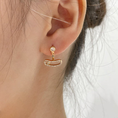 [Stellar Jewelry]MOVE UNO PINK GOLD DIAMOND EARRINGS