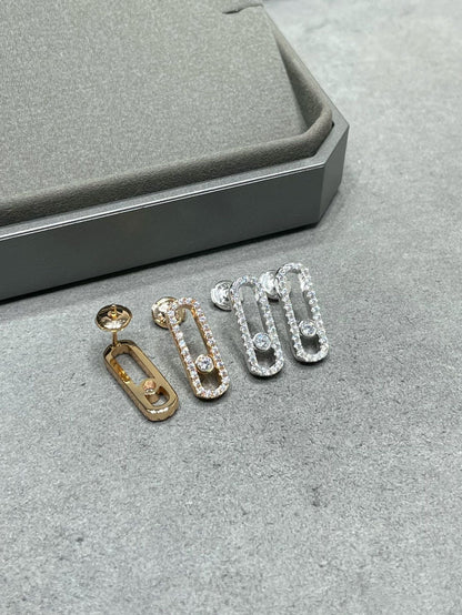 [Stellar Jewelry]MOVE UNO STUD DIAMOND PAVED EARRINGS