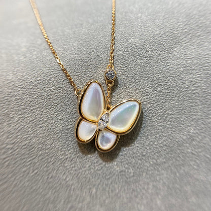 [Stellar Jewelry]BUTTERFLY MOP DIAMOND NECKLACE