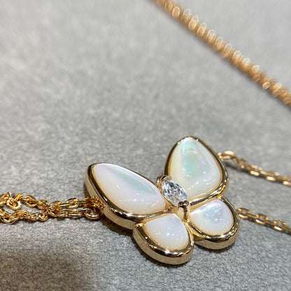 [Stellar Jewelry]BUTTERFLY MOP DIAMOND NECKLACE