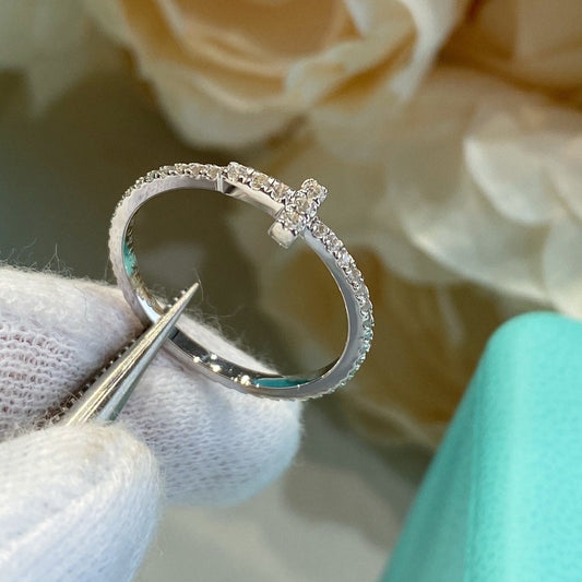 [Stellar jewels]T SMALL RING DIAMOND SILVER