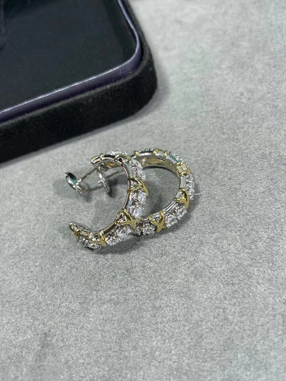 [Stellar jewels]SCHLUMBERGER GOLD DIAMOND EARRINGS